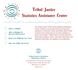 Tribal Justice Statistics Assistance Center (TJSAC) website screenshot