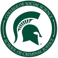 Michigan State University School of Criminal Justice Spartan Helmet Logo